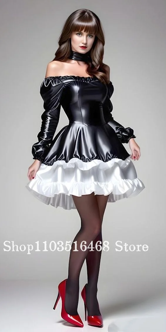 Robe de bal victorienne Vintage, épaules dénudées, personnalisée, manches longues, robe de soirée courte, pour occasions spéciales, Cosplay