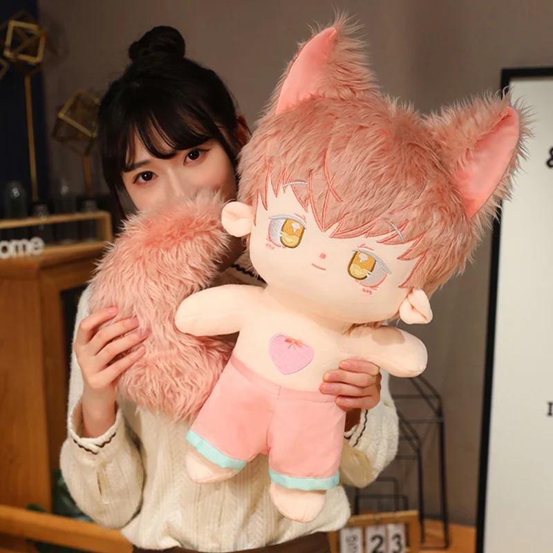 

25-50cm Kawaii Cartoon Plush Fox Cotton Doll Stuffed Idol Doll Pillow Companion Gift for Girls Boys Kids Children Plush Toy