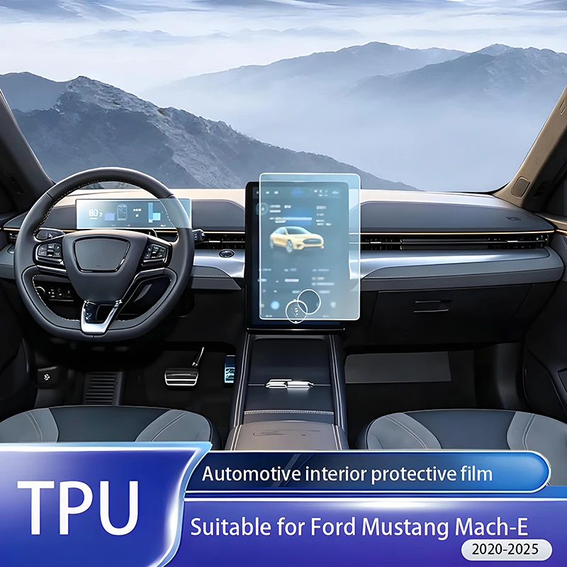 

Fit for Ford Mustang Mach-E 2020-2025 Matte GPS LCD TPU Film Anti-Scratch Anti-Fingerprint Full Interior Instrument Protector
