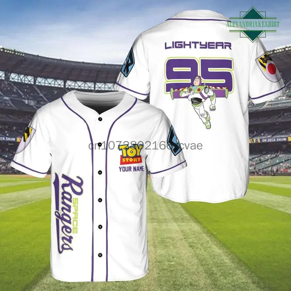 2024 Disney Baseball Jersey Buzz Lightyear Baseball Jersey Toy Story Baseball Shirt Disney Custom Name Men's Women's Shirt