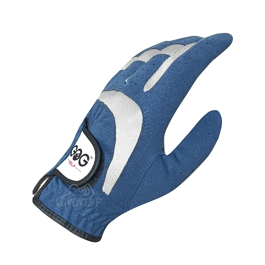 Golf Gloves For Men 1pc Blue Sport Fabric Breathable Left Right Hand New Brand Dropship Magic Tape baseball Tennis Glove