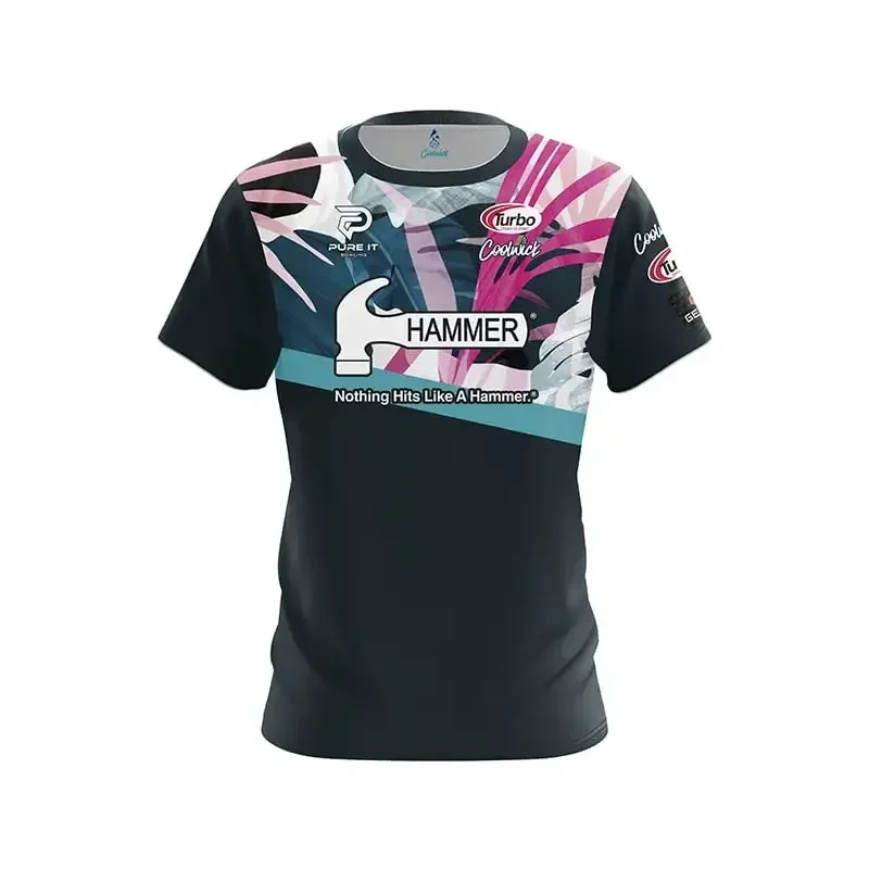 2026 3D Printed Men's and Women's Color Bowling Shirts Quick Drying Breathable Sports Tshirts Casual Family Parent-child Outfits
