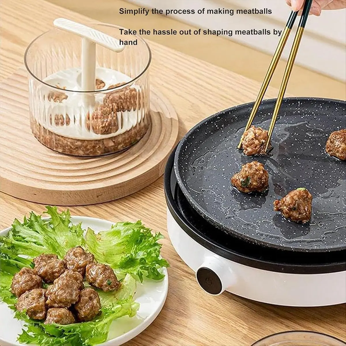 2026 Trend Meatball Making Tool, Manual Meatball Maker, Multifunctional Kitchen Gadget, Translucent Meatball Maker