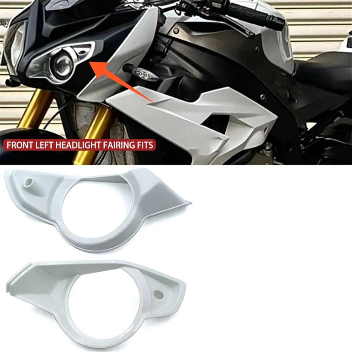 Motorcycle Front Left Headlight Surround Fairing Cowling for BMW S1000R 2015-2018 Fairing Panel Headlight Cover