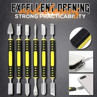 6PCS Metal Crowbar Prying Opening Repair Tool Kit For Mobile Phone Notebook Dual Heads Metal Spudger Home Hand Tools Sets