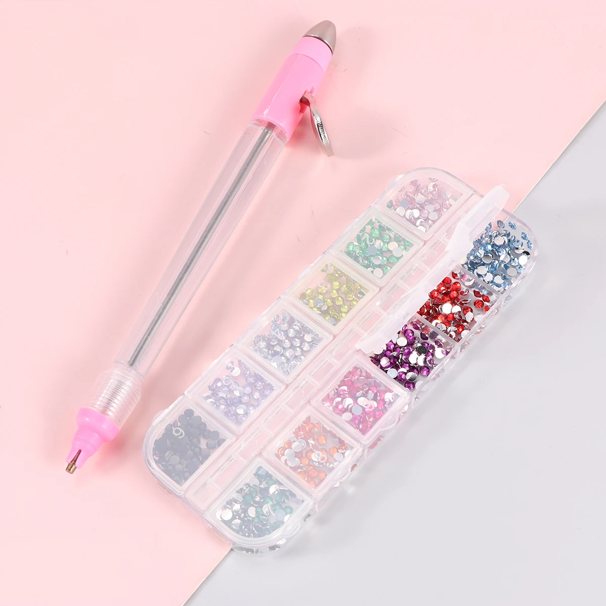 

1 set Nail Rhinestone Applicator Tools Set Rhinestones Kit for Art Decoration Manicure Daily Party DIY Salon Accessories Vivid