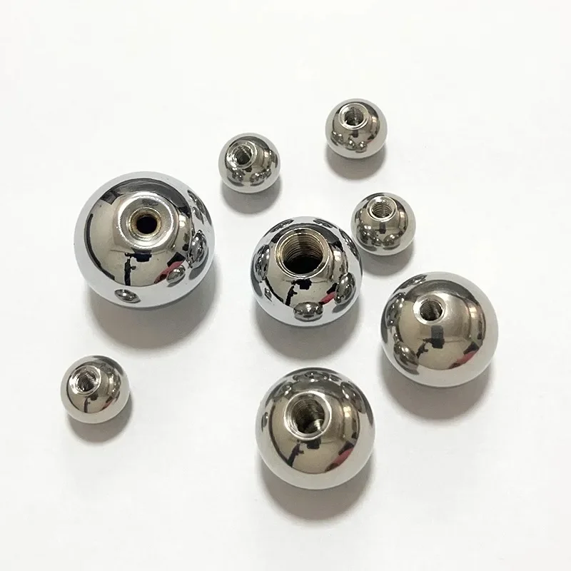 1-50pcs M4 Thread  Balls OD 6/7/8/9/10/11~50mm 304 Stainless Steel Half Hole Balls Drilling Ball Blind Hole Metric Female Thread