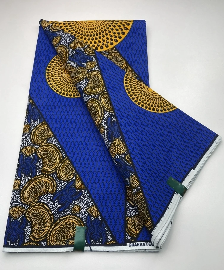 New Arrival 100% Cotton Wax Prints Guaranteed Veritable Ankara African Real Wax Fabric High Quality Soft Batik Tissu Pagne 6yard