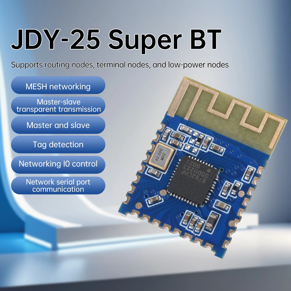 JDY-25M BLE Bluetooth-compatible Module For MESH APP Zigbee BT 5.0 Master-slave Transparent Transmission 80M Distance