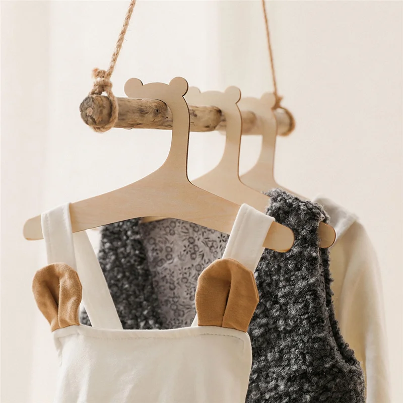 Perchero creativo para bebé, 10 piezas, colgador de ropa de madera para el hogar, habitación de princesa, decoración de guardería para niños