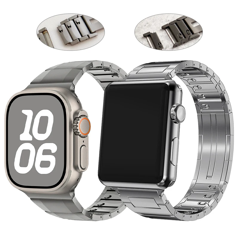 

Металлический ремешок подходит для Apple Watch Series 11/SE/10/9/8/7/6/ультраремешок из нержавеющей стали для Iwatch 42/44/45/46/49 мм