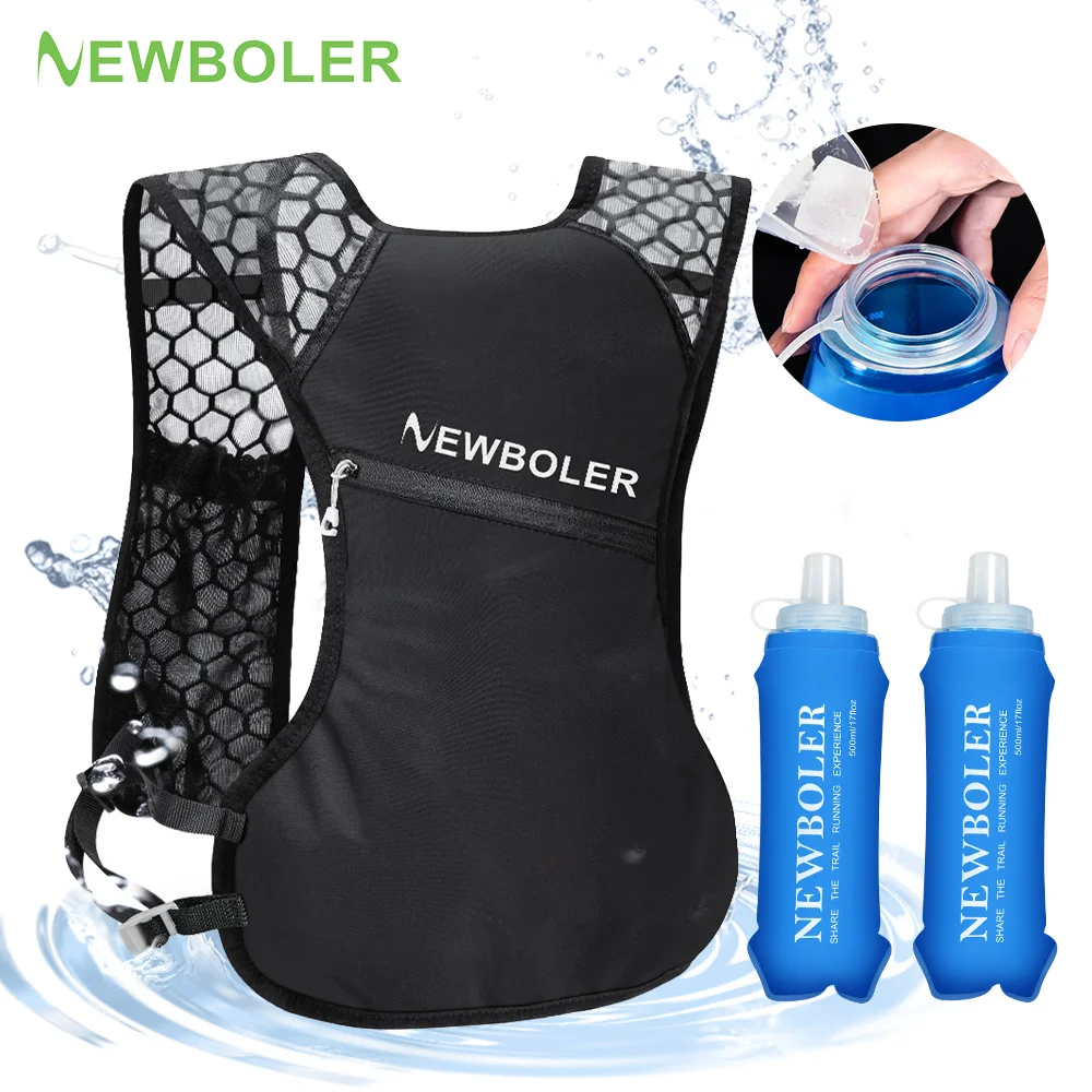 

NEWBOLER Рюкзак для бега по пересеченной местности, ультралегкий жилет для гидратации, дышащий функциональный рюкзак для марафона, велоспорта, пешего туризма