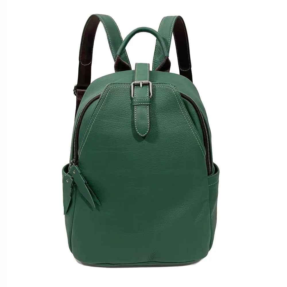 

Casual Genuine Leather Backpack Anti-theft Women Travel Shoulder Bag Solid Pattern Real Cow Leather Bagpack