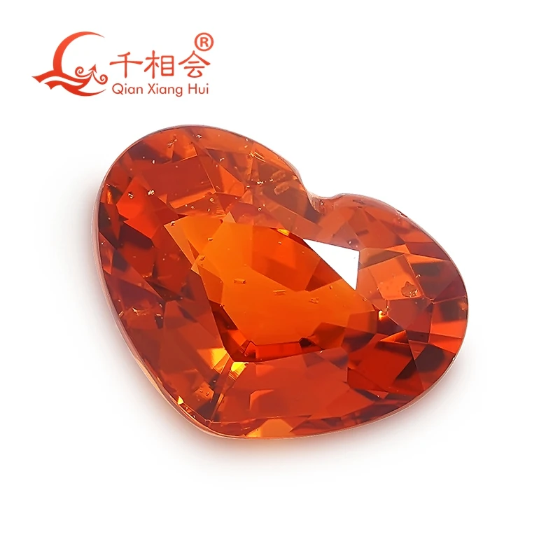 

1.16ct естественная форма сердца Florencite, яркий оранжевый Fanta, гранат Spessarite, гранат, свободный драгоценный камень, с сертификатом GRC