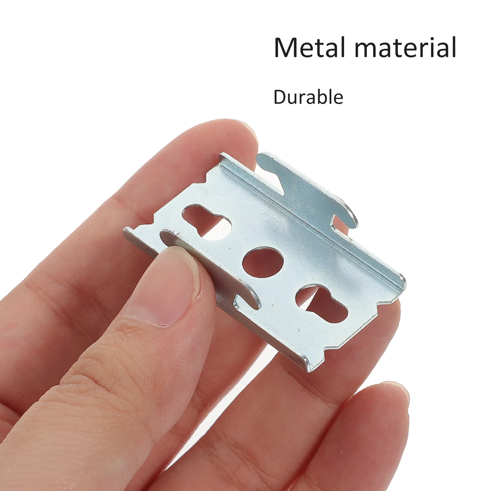 

2Sets Curtain Rod Bracket Iron Sturdy Lightweight Easy Install Wall Mounting Curtain Rod Support Brackets for Bedroom Living