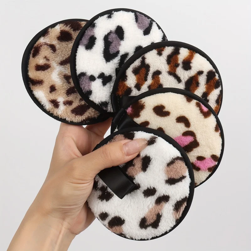 Almohadillas desmaquillantes reutilizables, paño de limpieza facial lavable, esponja limpia, herramientas de crema líquida, removedor de cosméticos, 5/10 Uds.