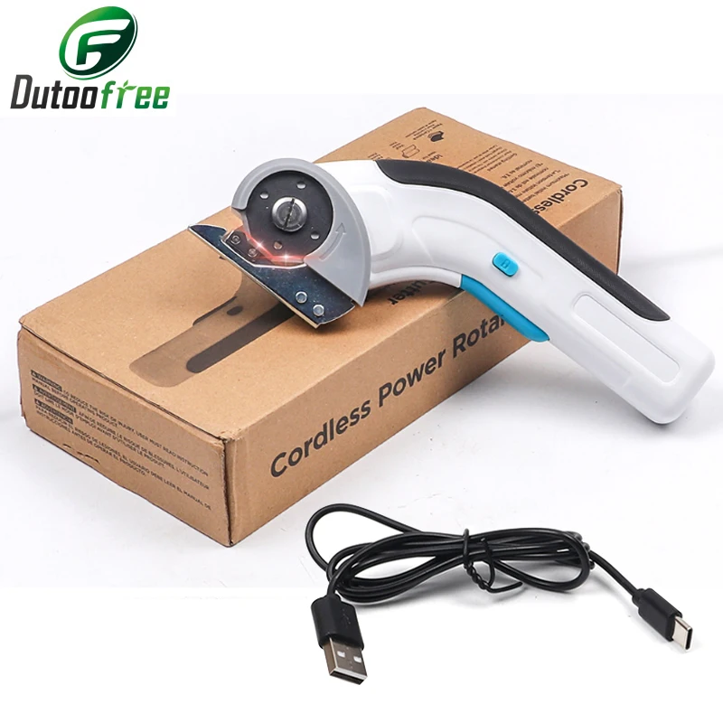 3.6V Cordless Electric Scissors Rotary Cutter Rechargeable Sewing Shear Carpet Trimmer Carpet PVC Leather Cutting Tools