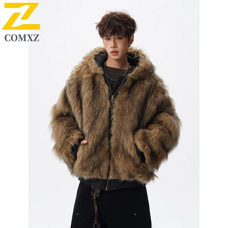 

Двусторонняя утолщенная плюшевая искусственная мех в винтажном стиле с хлопковой подкладкой, короткая рабочая одежда, парка, пальто, повседневная верхняя одежда, зимняя одежда