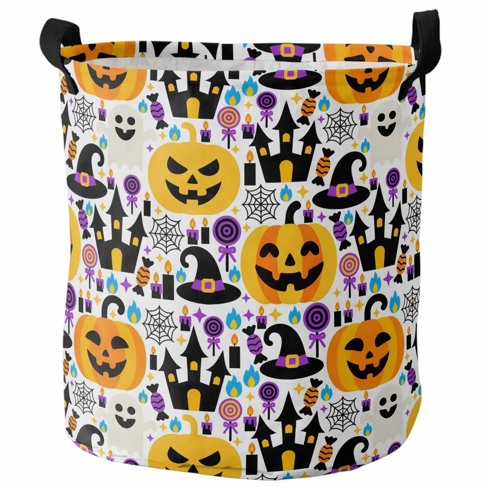 

Cute Pumpkin Hat Castle Ghost Foldable Dirty Laundry Basket Kid's Toy Organizer Waterproof Storage Baskets