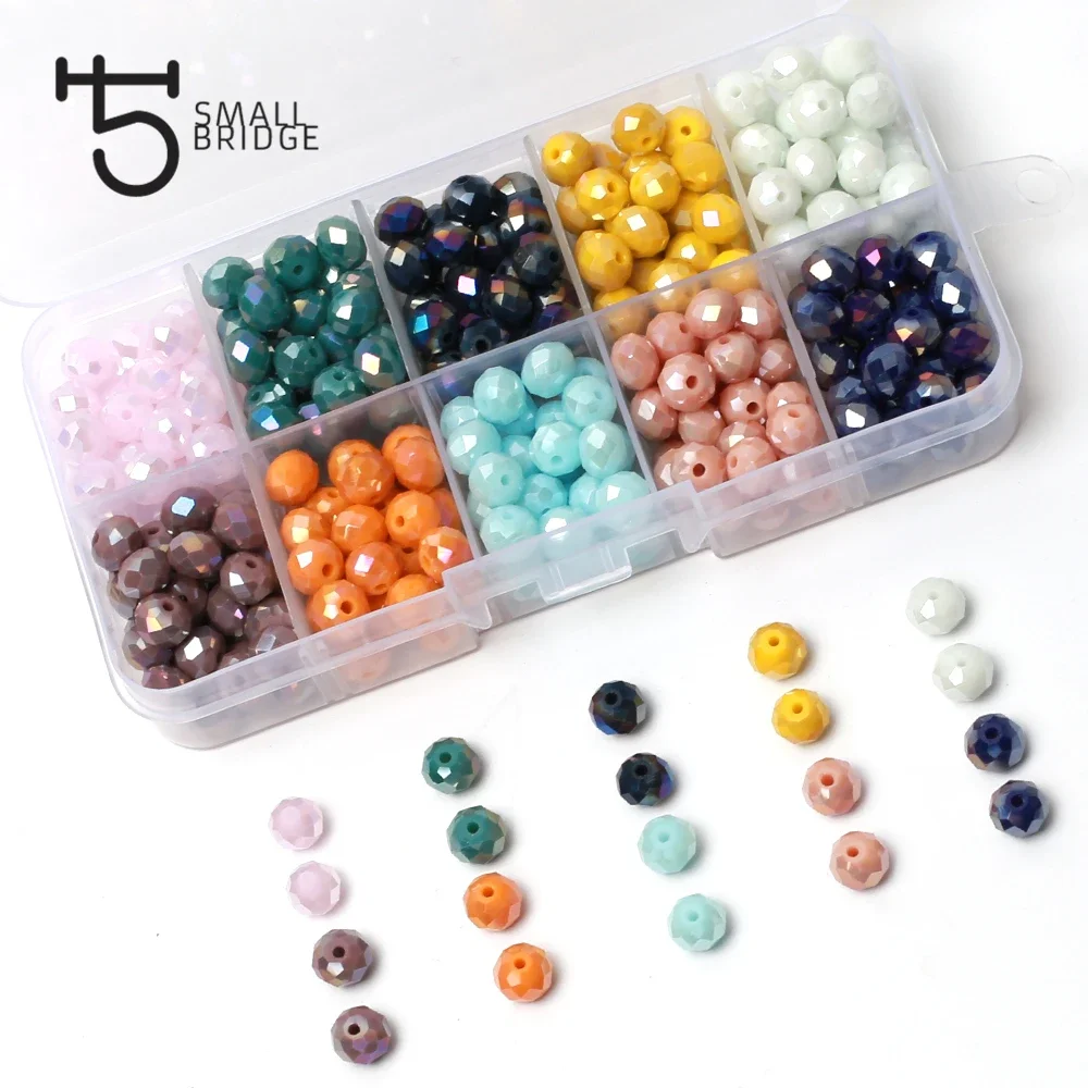 Czech Ceramics Crystal Round Flat Beads kit for Jewelry Making Diy Necklace Beads Diy Jewelry Mix Loose Spacer Beads Set