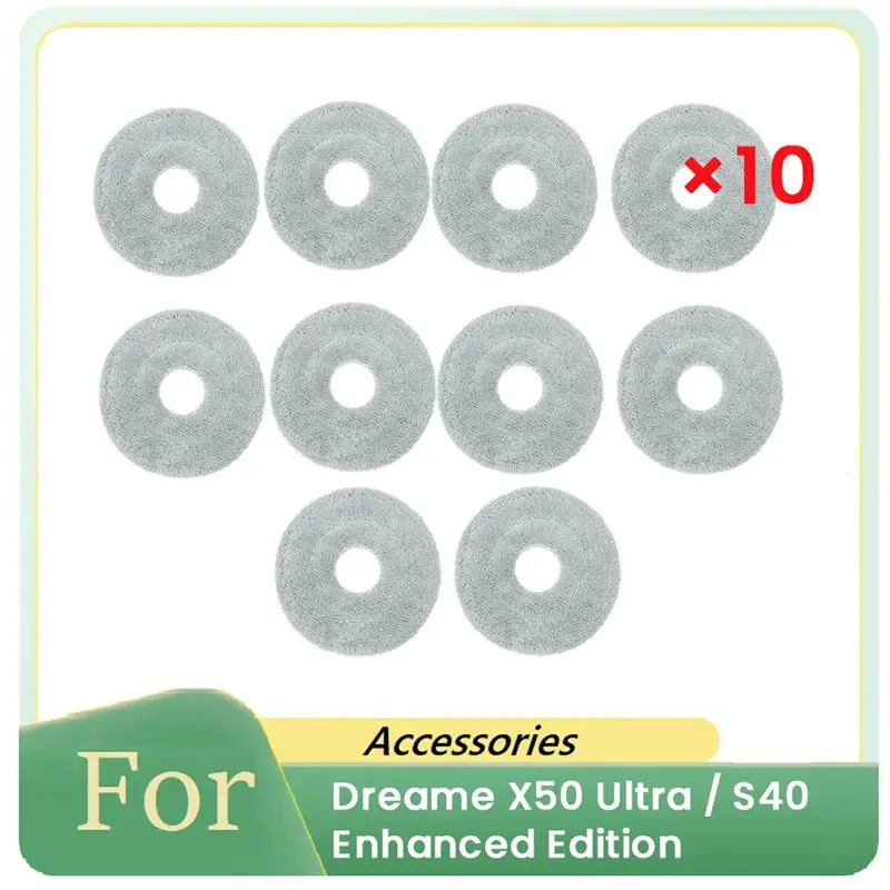 B03C-10 Pcs Cleaning Rag For Dreame X50 Ultra / S40 Enhanced Edition Robot Vacuum Cleaner Parts Replacement