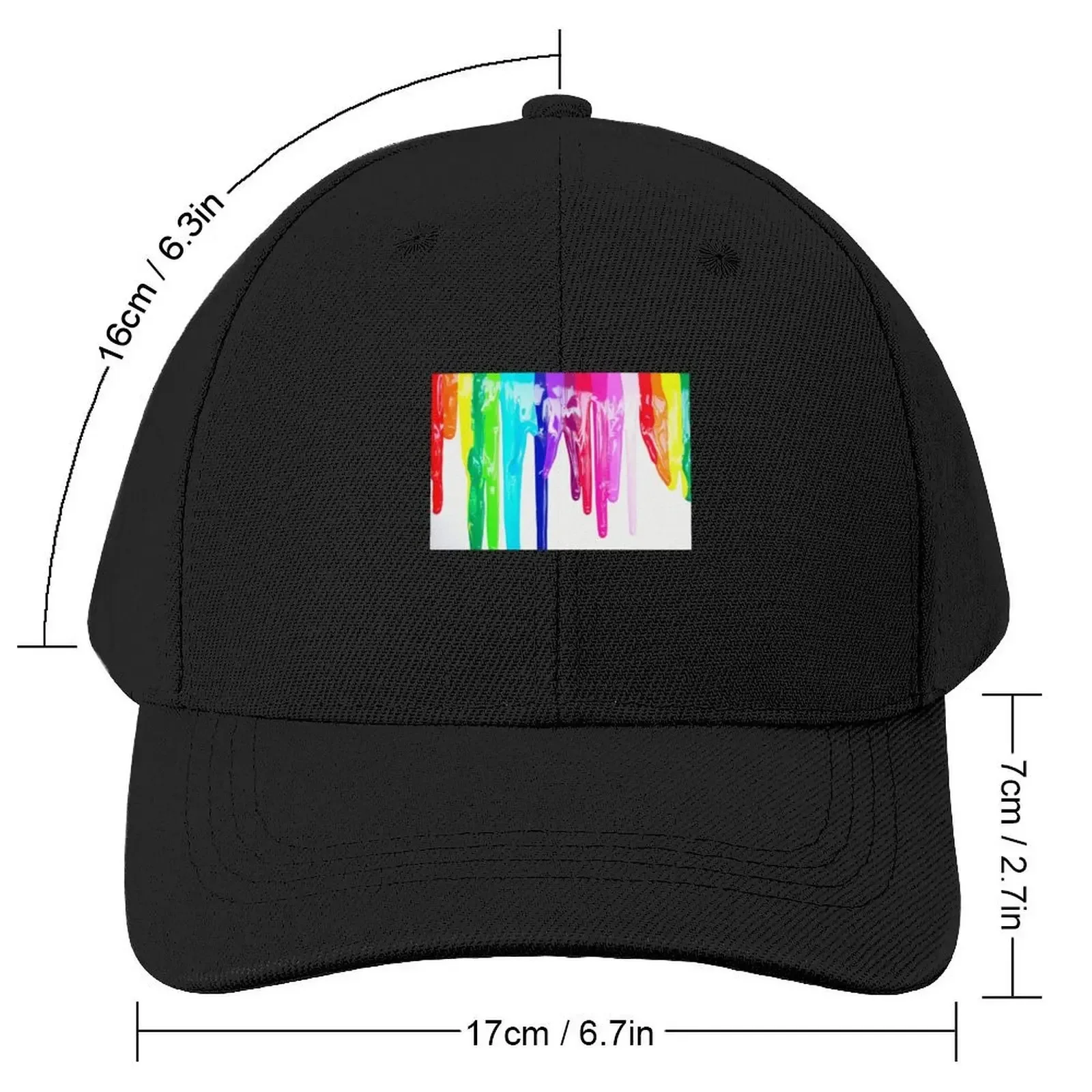 Multicolored paint drippings Baseball Cap Designer Hat Sun Cap Men Caps Women's