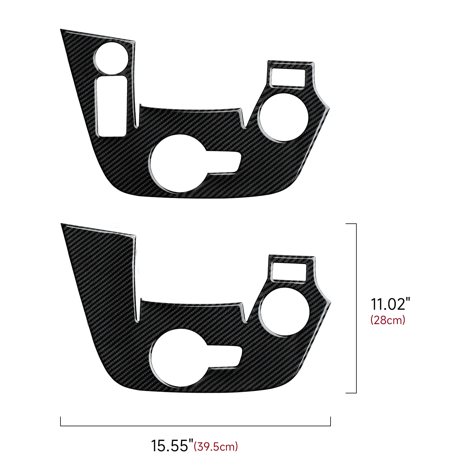 Carbon Fiber Interior Sticker.Car Center Console Gear Shift Panel. For Fiat Doblo Ill. Citroen Berlingo. Peugeot Partner Rifter.