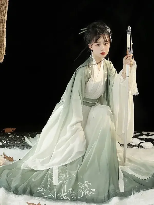 

Wei Jin Dynasty Hanfu Chinese Style Cosplay Costume Unisex Crossed Collars Elegant Traditional Suit 2025 Hot Sale