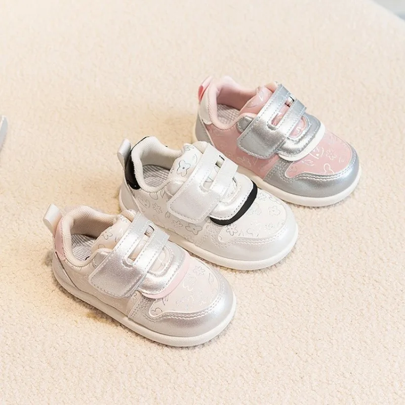 2025 New Toddler Baby Kids Fashion Design Walking Shoes Sneakers White Non-slip Casual Shoes Boys Breathable Outdoor Board Shoes