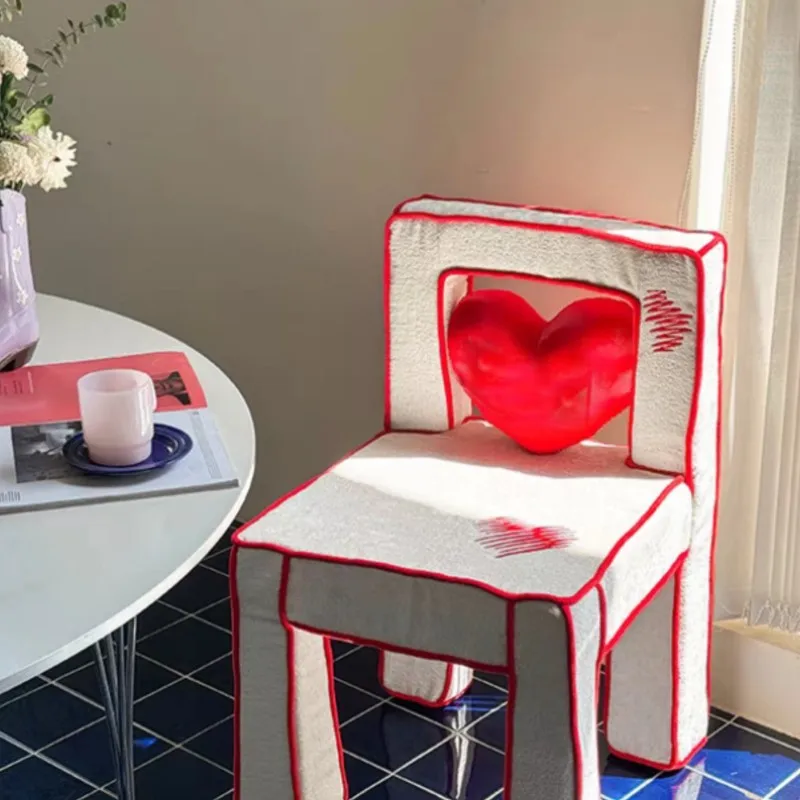 

FULL LOVE Wabi-sabi Style Comic Chair Retro Living Room Leisure Chair Makeup Chair Single Sofa Chair Backrest Chair Love Chair