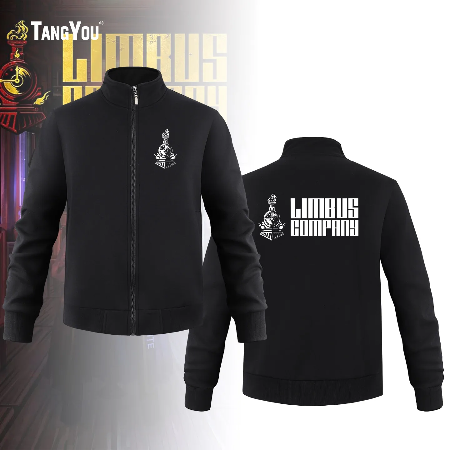 

Мужская толстовка с воротником-стойкой, простой дизайн, удобный хлопок, длинный рукав, застежка-молния, повседневная, от Limbus Cany