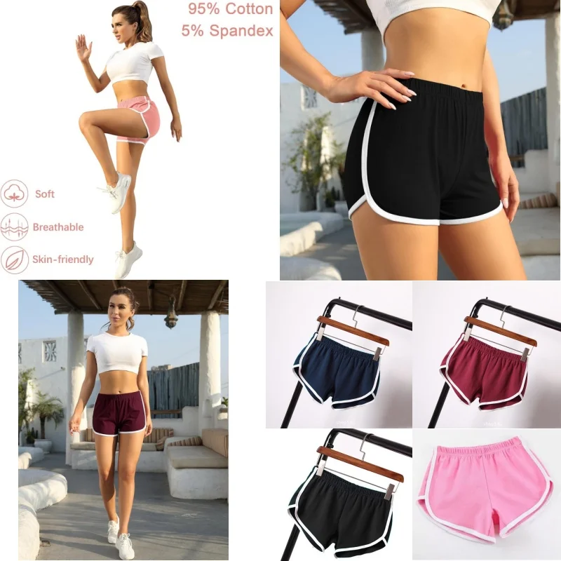 

Женские повседневные спортивные шорты для фитнеса, шорты для велоспорта, бега, повседневные тонкие противопрогулочные дышащие повседневные шорты для тренажерного зала, йоги