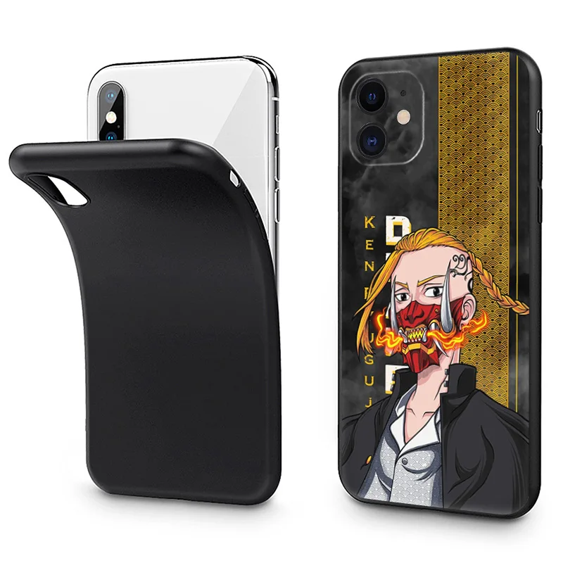 Phone Case for iPhone 16ProMax 14 13 15 Pro Max 12 11 XR SE 7 8 16 Plus Cartoon Tokyo Revengers Soft Black Silicone Cover image 5