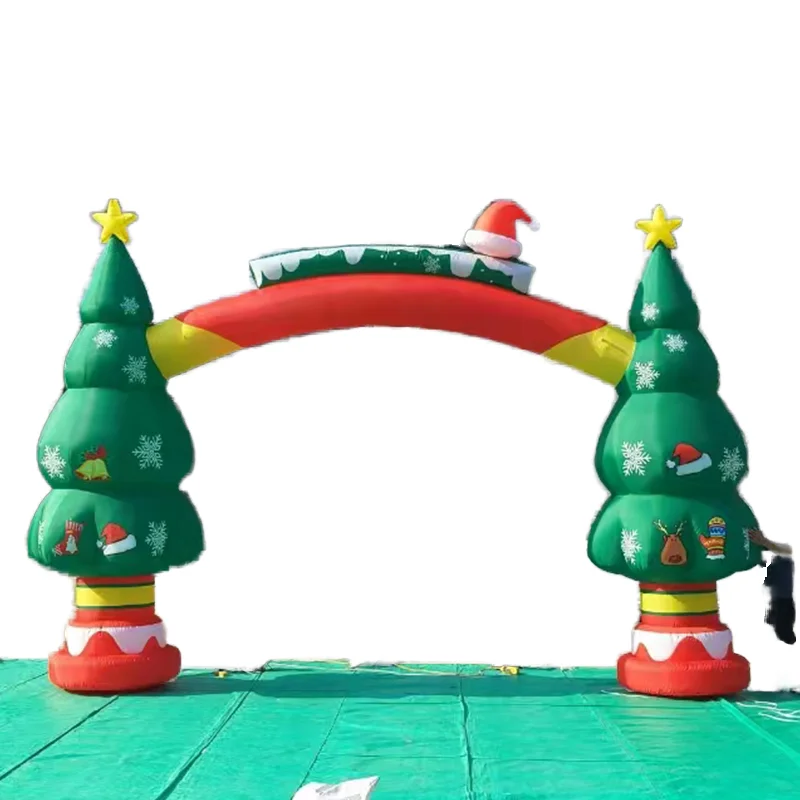 Custom Inflatable Cartoon Inflatable Mascot Large Santa Claus Model Advertisement Inflatable Cartoon Christmas Tree