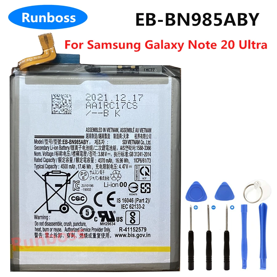 New Battery EB-BN980ABY EB-BN985ABY For Samsung Galaxy Note20 Note 20 N980 SM-N980F/DS,Note 20 Ultra N985B N985U N985U1 Phone