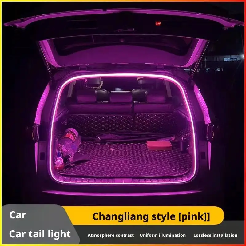 Car High Brightness Trunk Lighting Ambient Light Interior Automatic Sensing Tailgate Light Strip Decoration Led Wireless Use All