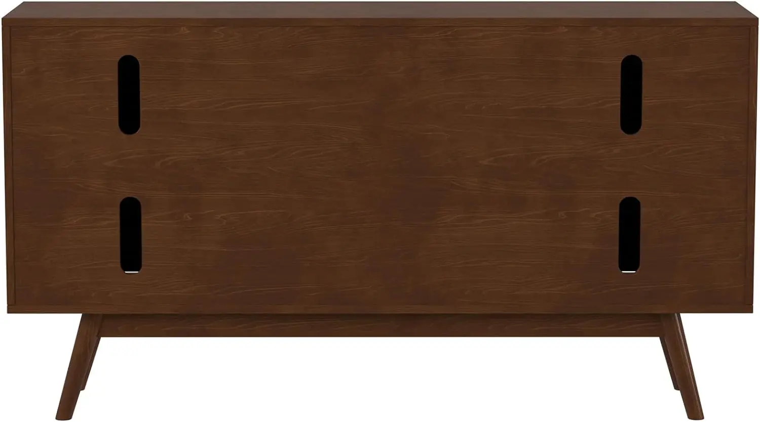 Walker-Edison Modern TV Stand Console, Walnut Console, 3 gavetas, armário de armazenamento fechado, 60 "Walnut