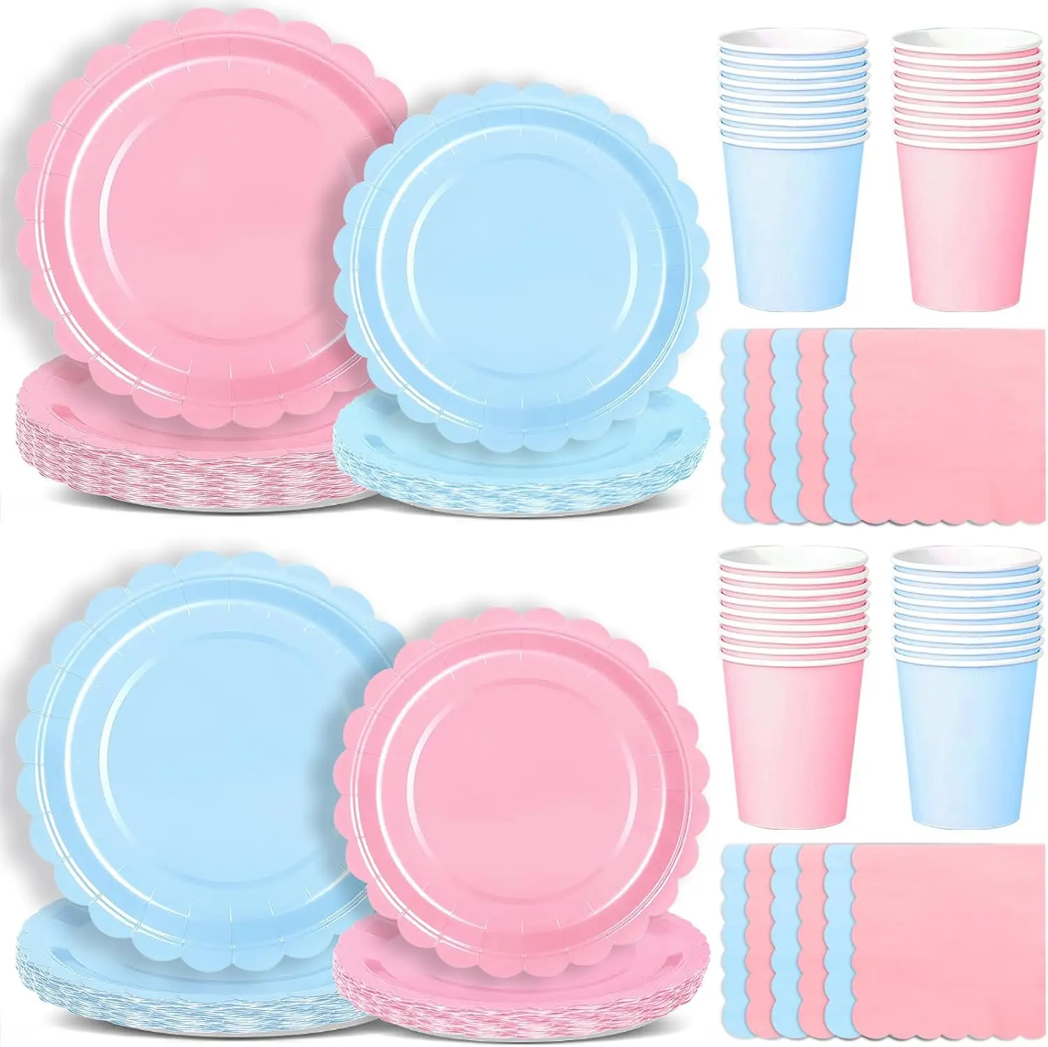 260 Pcs Blue And Pi…