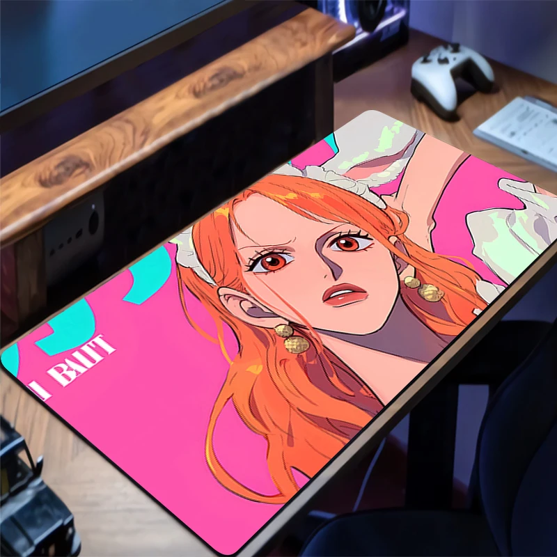 

Mouse Pad Anime Non-Slip Rubber HD Mousepad Soft Office Desk Mat Gaming PC Accessories Large Gamer One Piece Nami Keyboard Mat