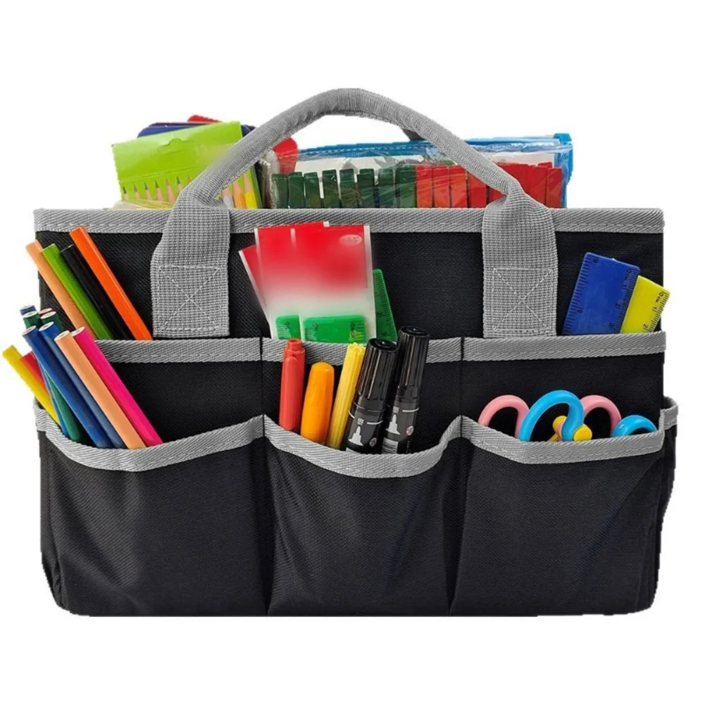 garden tool bag in green and black with strong stitching and reliable Oxford cloth material for long term outdoor use