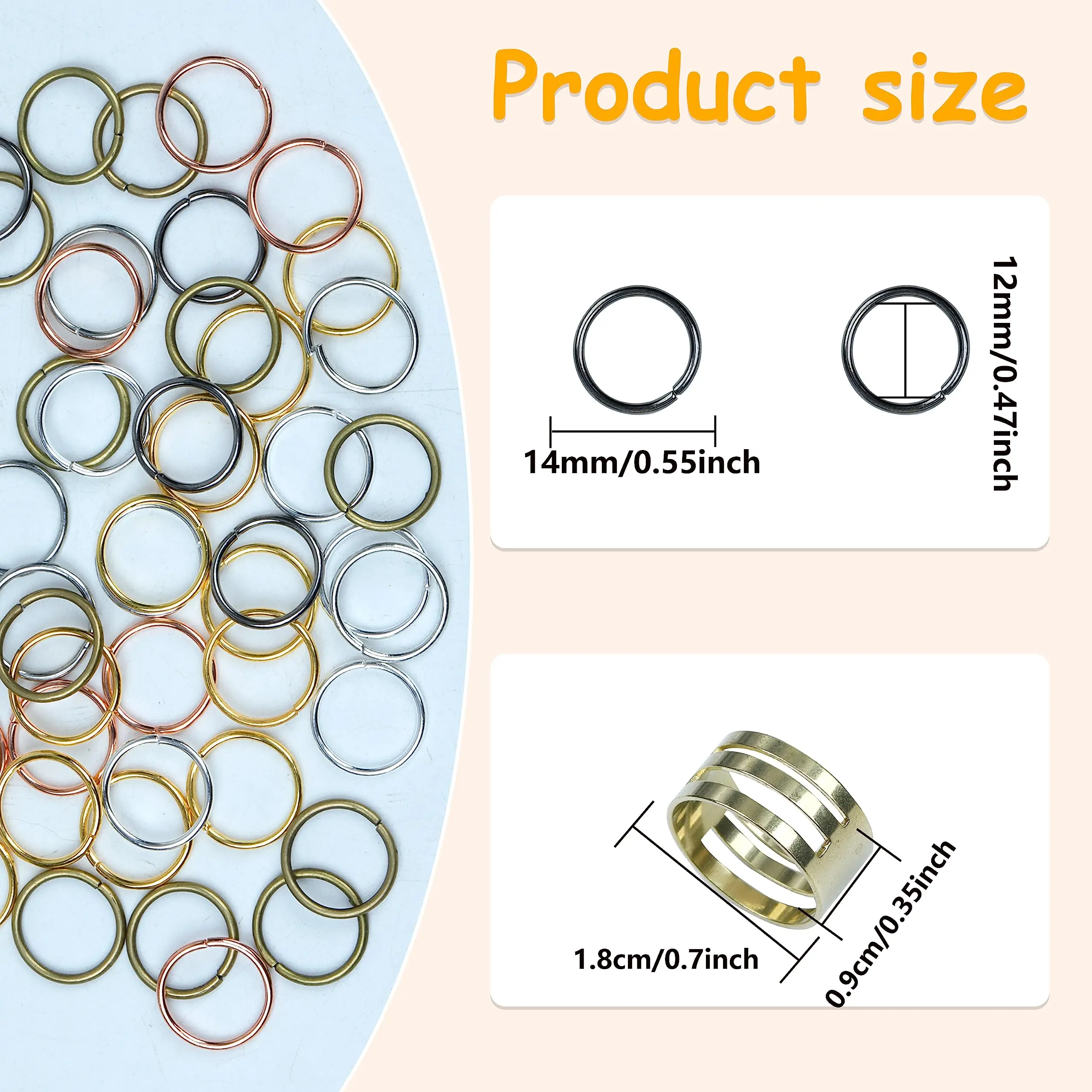 2800pc 7 Colors Open Jump Ring,Ring Jewelry Keychain for Jewelry Making Accessories,Jump Ring Open/Close Tool and 1Pcs Clear Box