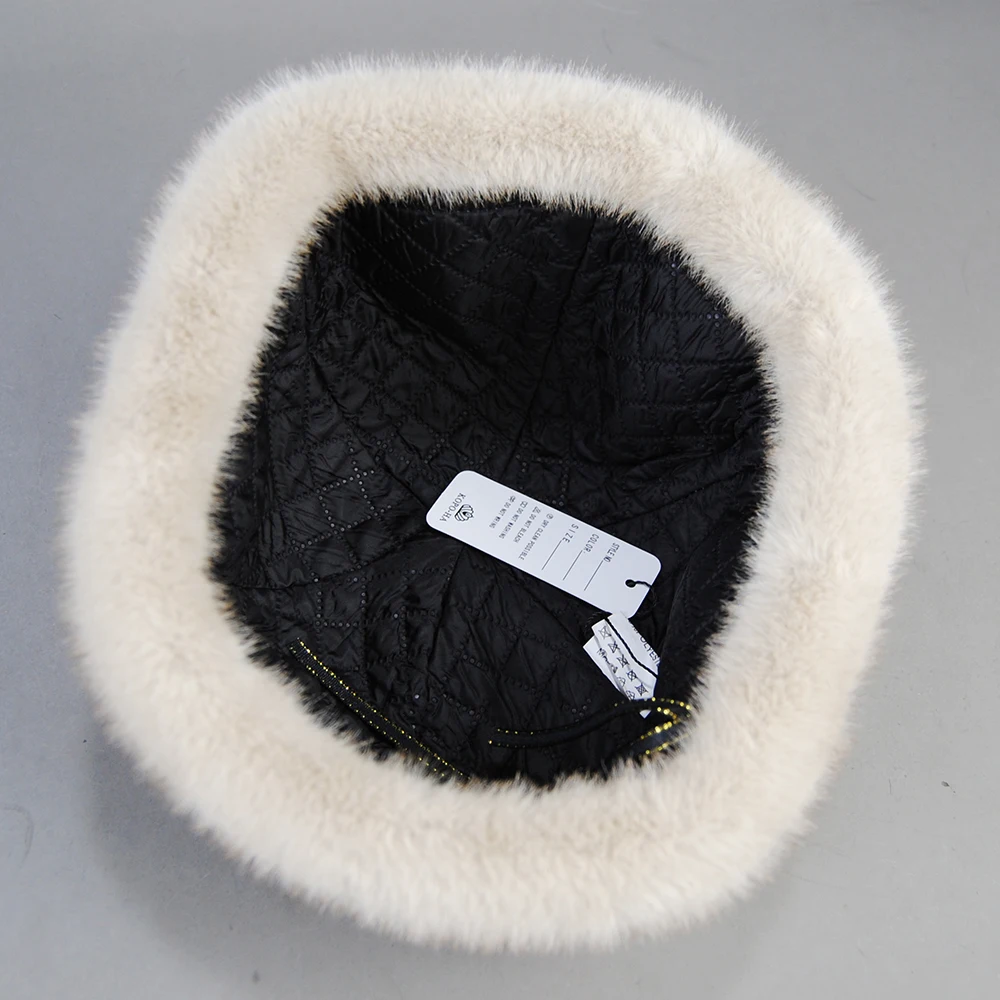 Ushanka Hat New False Brand Caps False Mink Fur Hats For Women Warm Russian Winter Hat For Women Luxurious False Mink Fur Cap