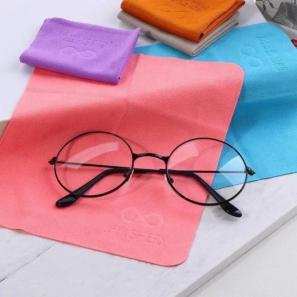 5pcs/lot Simple Suede Glasses Cloth Solid Color Glasses Clean Glasses Cleaner Microfiber Lens Phone Screen Camera