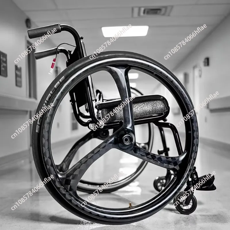 24-Inch Comfort Carbon Fiber Spoke Rear Wheel Essential Manual Wheelchair Component, Durable