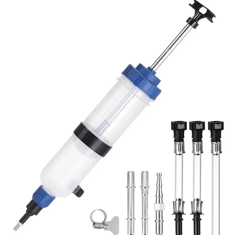 200/500/1500ML Car Oil Fluid Extractor Filling Syringe Bottle Transfer Fuel Extraction Liquid Oil Auto Manual Brake Oil Pump