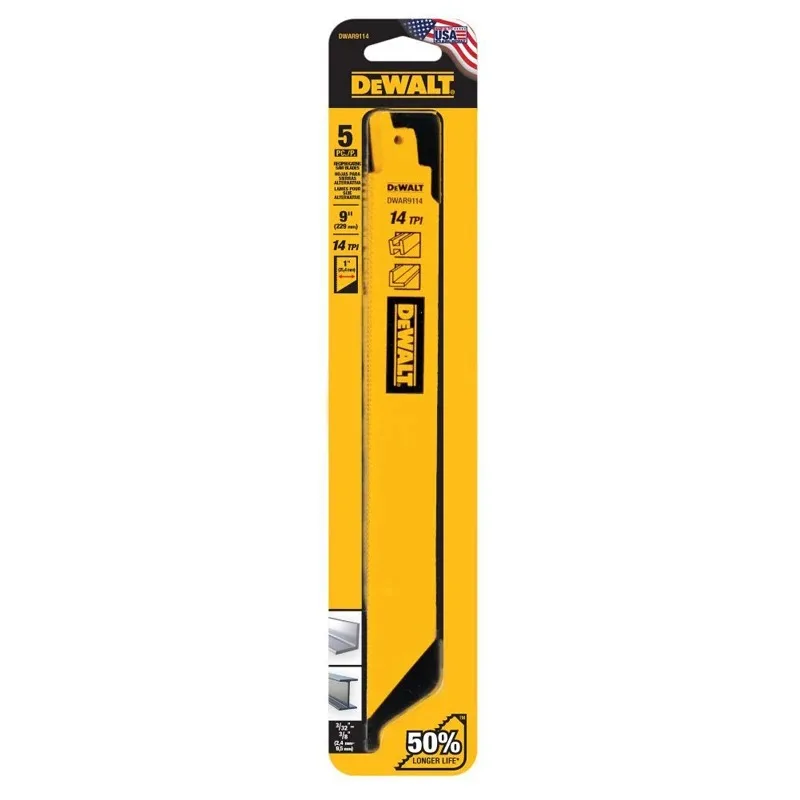 DeWALT Metallsägeblatt, 1/5 Stück Säbelsägeblatt, Zubehör für Säbelsägenwerkzeuge