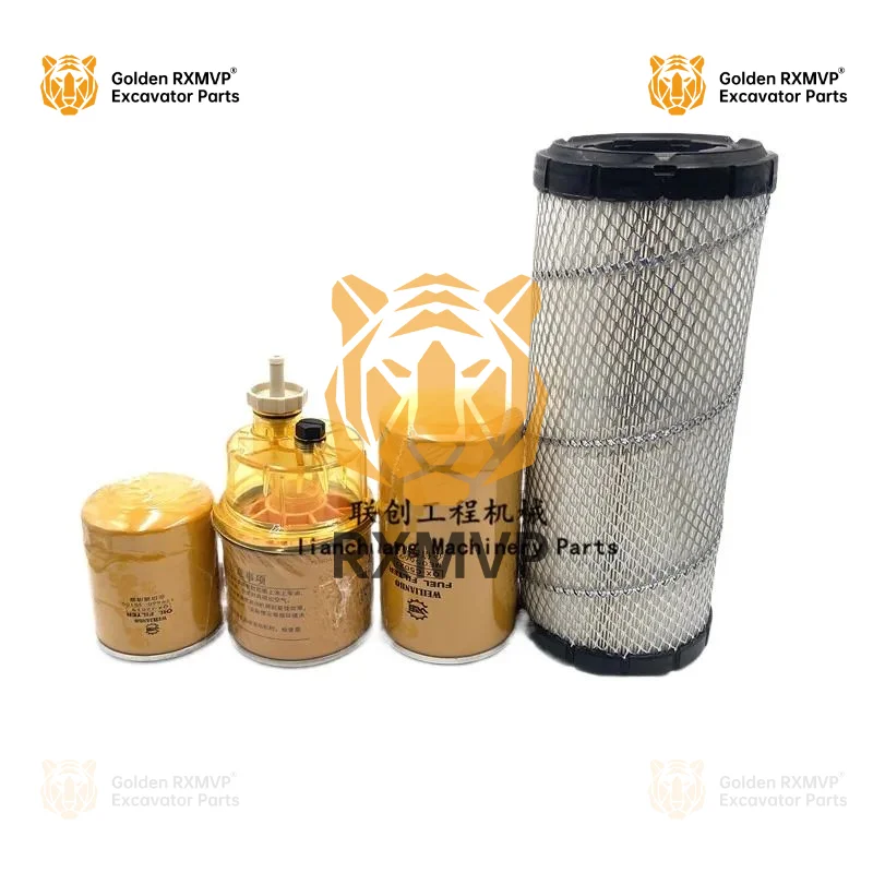 For SDLG LG60 air filter oil diesel grid oil water filter hydraulic inlet and outlet oil filter excavator accessories