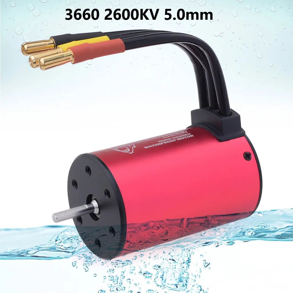 Surpasshobby Kk 3660 Waterdichte Borstelloze Motor 1750kv 2600kv 3500kv 4200kv Voor 1/8 1/10 2/3S Rc Auto Drift Racen Off-Road Truck