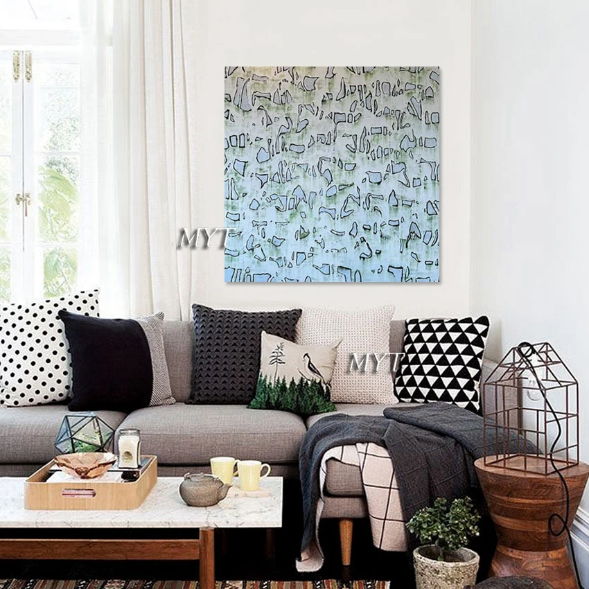 

Украшение, модные настенные картины, интерьерная картина, безрамная, абстрактная акриловая текстурированная ручная работа, холст, произведения искусства, подарки