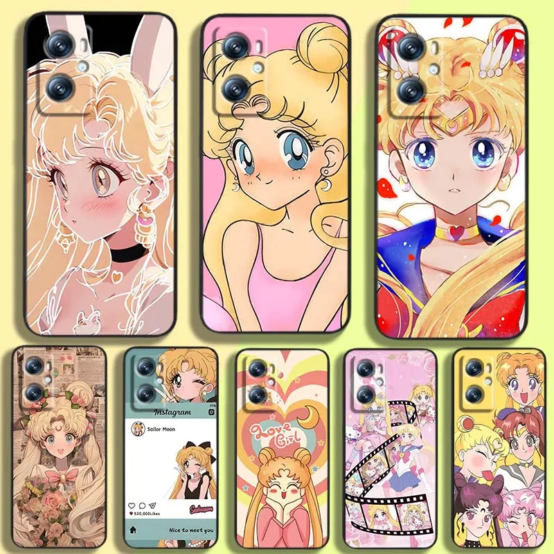 

Anime S-Sailors M-Moons Cute Phone Case For OPPO Reno 7 A96 A40 A58 5 6 Realme GT A74 A78 Neo2 A74 A78 Find X5 X3 X7 X8 Black